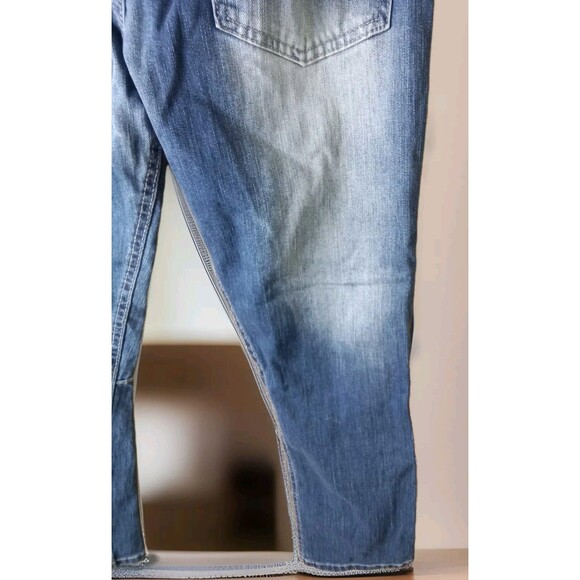 Lion Dynasty Women's Jeans Size 12 Slim Distressed Paint Made In Egypt Blue - Picture 11 of 14